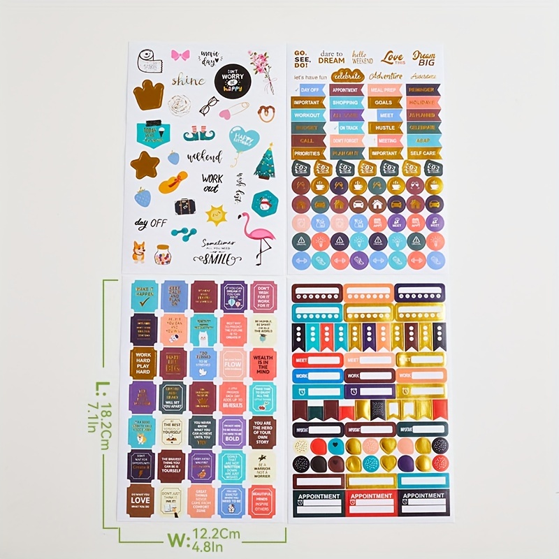 Stickers Monthly Planner Stickers For Business Office Daily - Temu