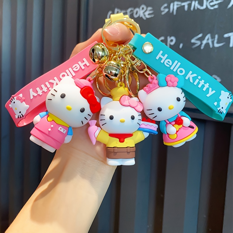 Cute Hello Kitty Bracelet Wristlet Keychain Kawaii - Temu