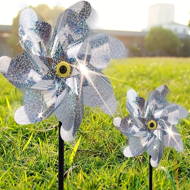 1pc Reflective Pinwheels For Yard And Garden Pre Installed Bird