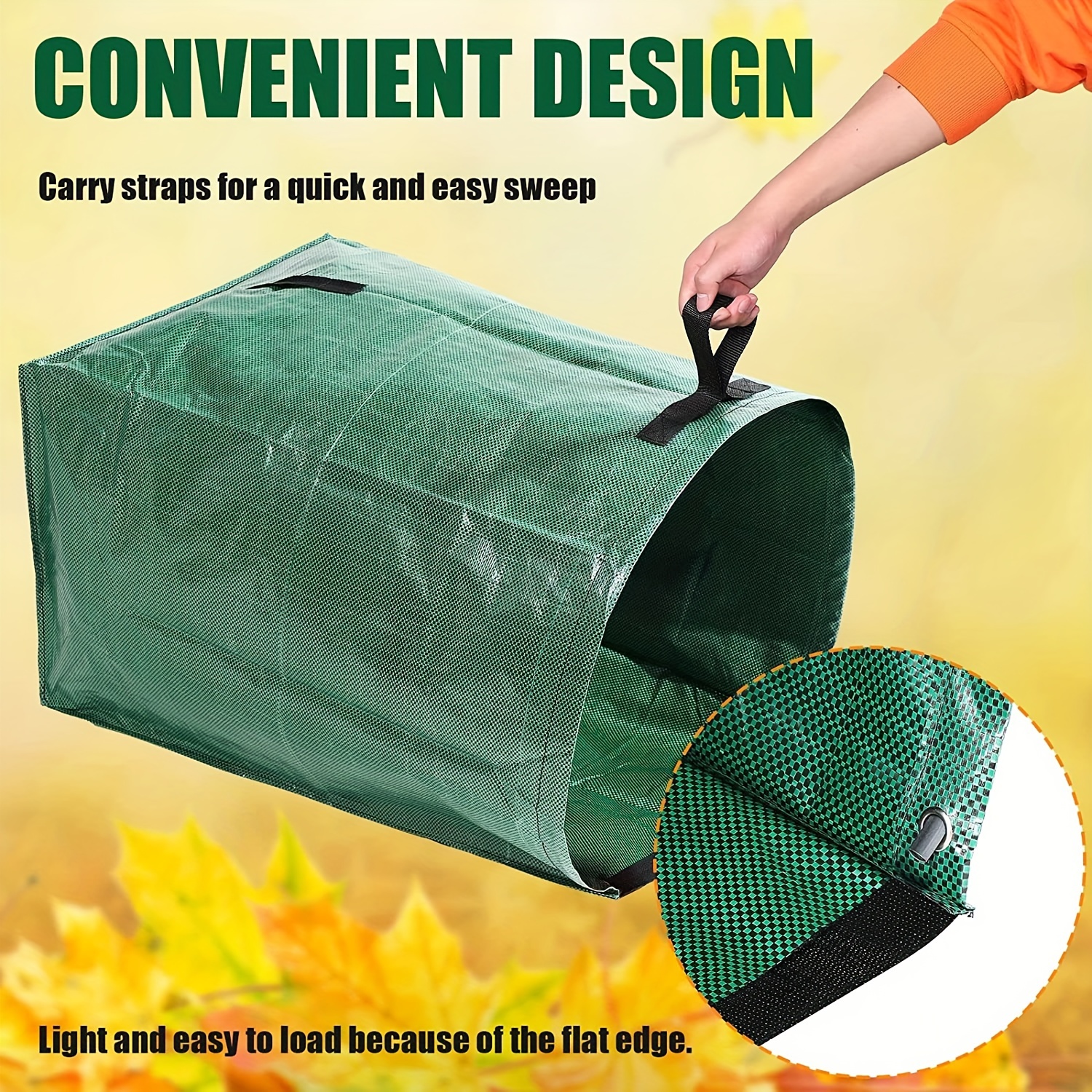 Large Yard Dustpan type Garden Bag For Collecting Leaves - Temu