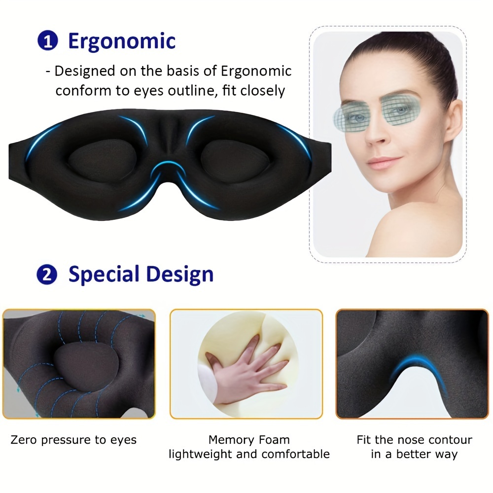 Sleep Eye Mask Men Women 3d Contour Cup Sleep Eye Mask - Temu Philippines