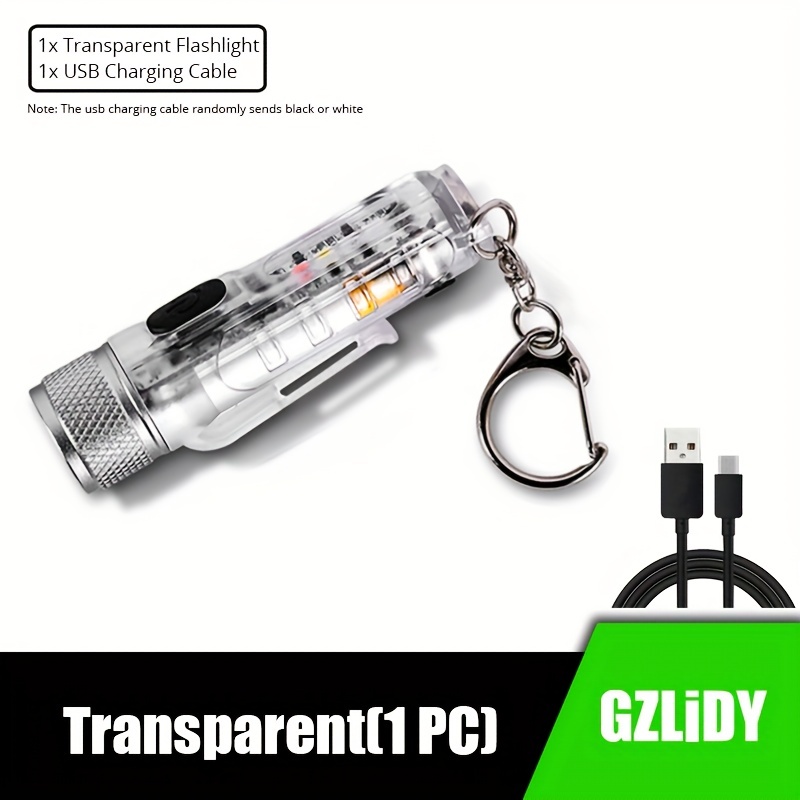 Mini lampe de poche porte-clés portable LED, lampe de travail COB  multifonction, aimant de bain aste par USB, lanterne de camping en plein air