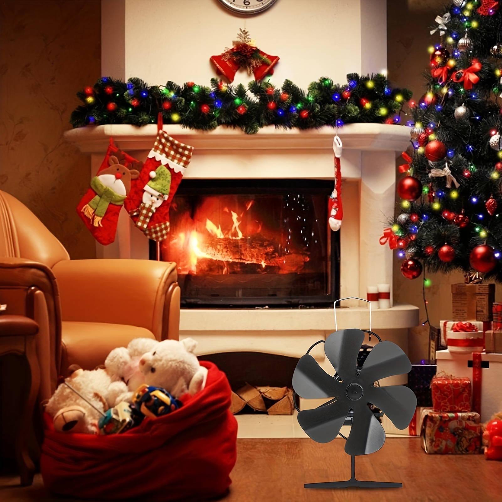 Fireplace Fan Small Home Heat Wooden Stove Fireplace Fan, Non Electric Fan  For Wood, Thermoelectric Fan 6 Blades And Bimetal Safety Device, Quickly  Increase Room Temperature And Keep Your Room Warm Charming -