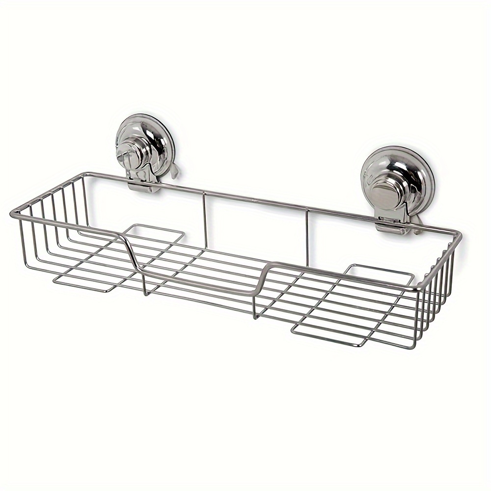 Suction Cup Shower Caddy, Wall Mounted Bathroom Storage Rack