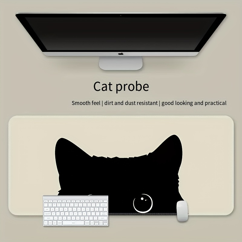 Mouse pad para jogos personalizado, gatinho fofo grama gato gato casa  acessórios para computador