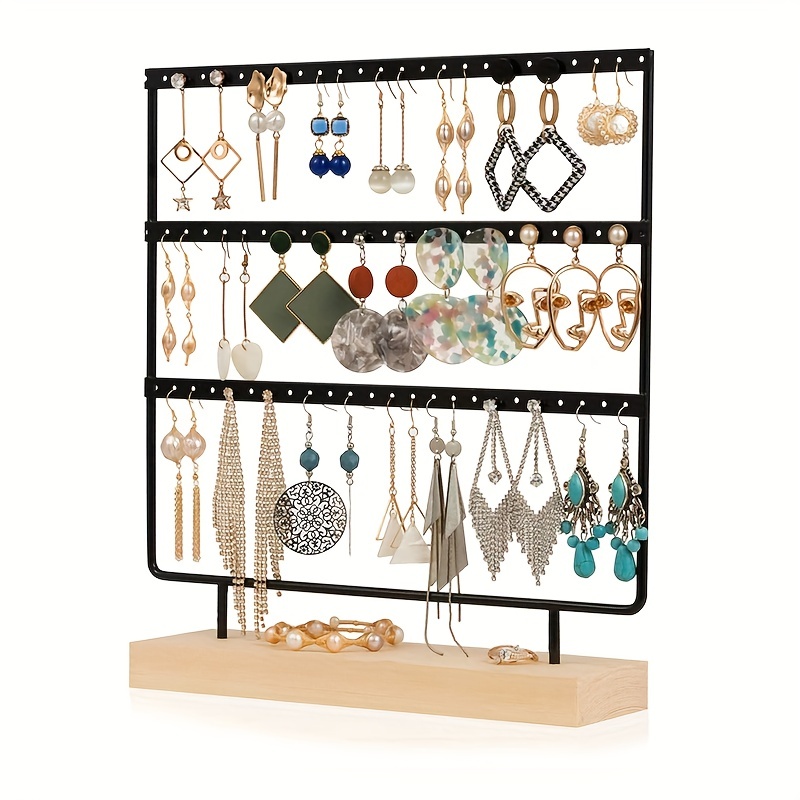 Metal 3 Tier Earrings Organizer Display Stand