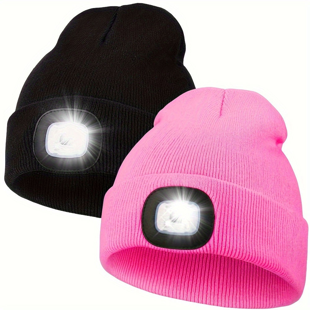 Bonnet beanie unisex avec lumière, chapeau de phare LED mains libres  rechargeable USB, bonnet beanie capuchon de lampe de nuit en maille,  cadeaux pour homme pour père mari - Chine Chapeau À