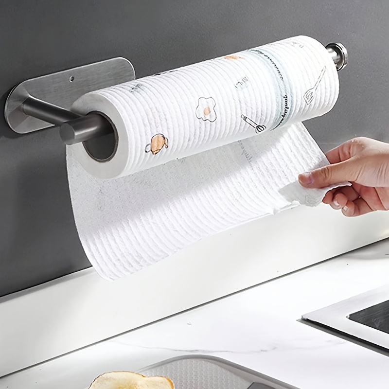 1pc Stainless Steel Tissue Roll Holder, Kitchen Paper Towel Holder