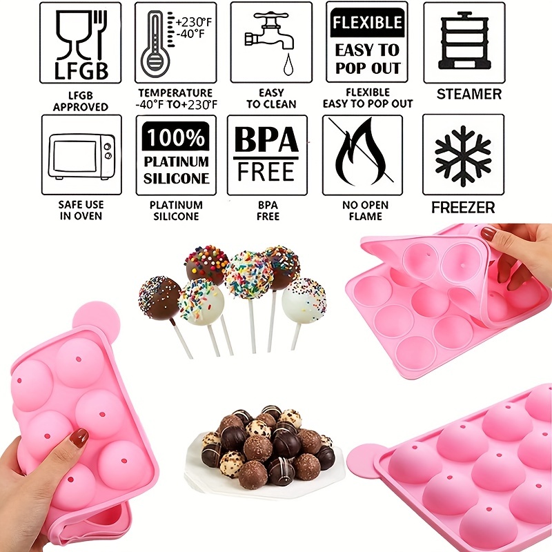 8 Capacity Silicone Star Lollipop Mold Stick Baking Hard Candy DIY