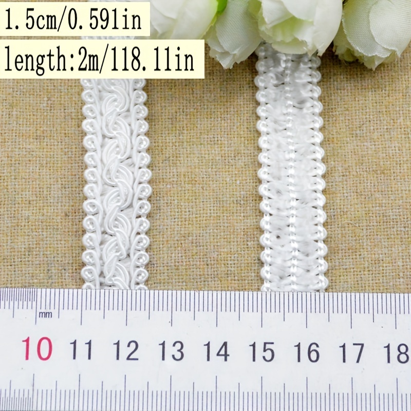 2meters Rose Floral Embroidered Mesh Lace Trim Clothes Accessory