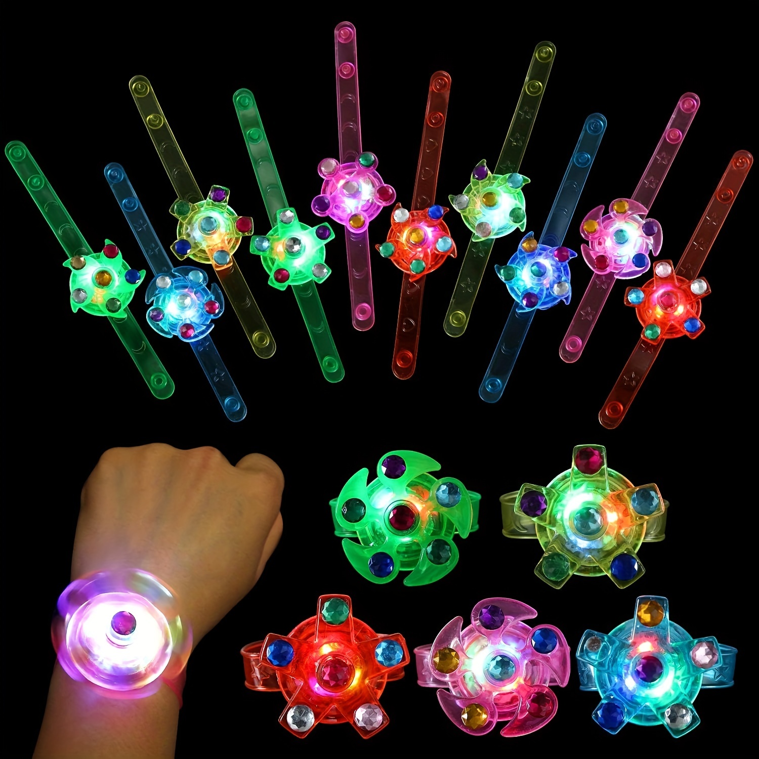 Party Gifts For Kids Led Glowing Fidget Spinner Bracelet - Temu