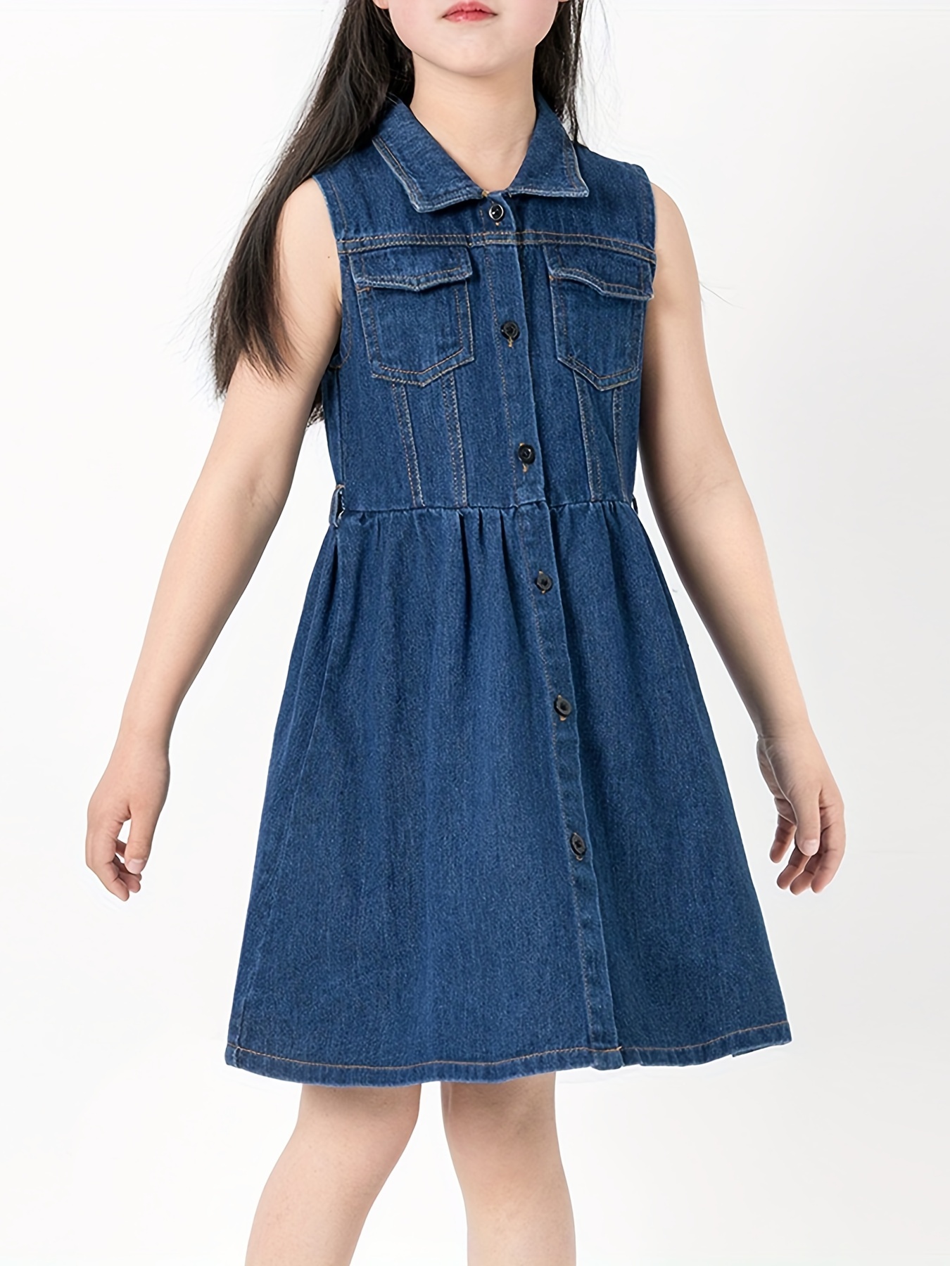 Jeans Dress For Girls - Temu