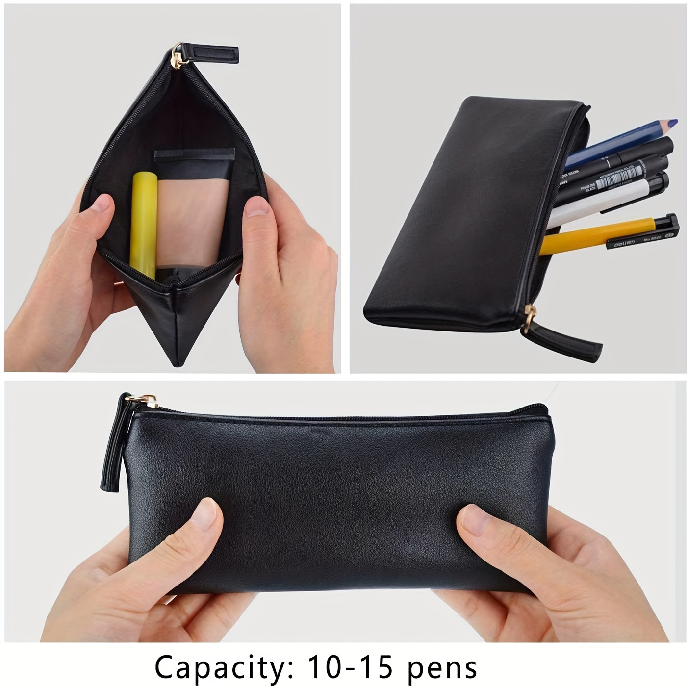 Large Pencil Pouch With Zipper,marker Pen Case,big Capacity Pencil