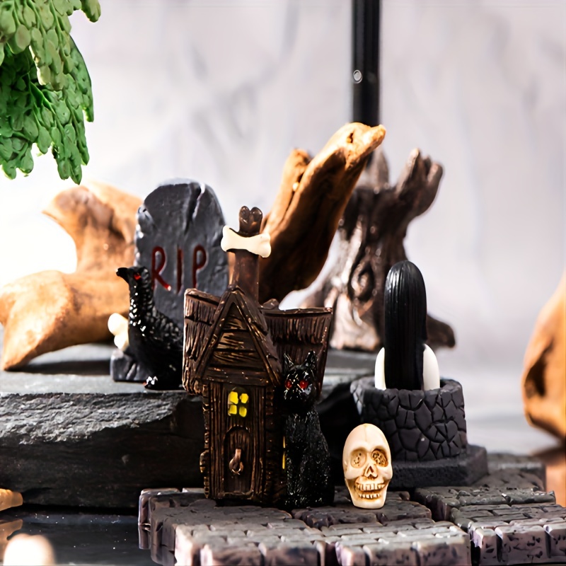 19 Stück/set Mini-skelett-harzstatue Für Halloween-dekor,  Puppenhaus-zubehör, Desktop, Mikrolandschaft, Spukhaus - Terrasse, Rasen  Und Garten - Temu Germany