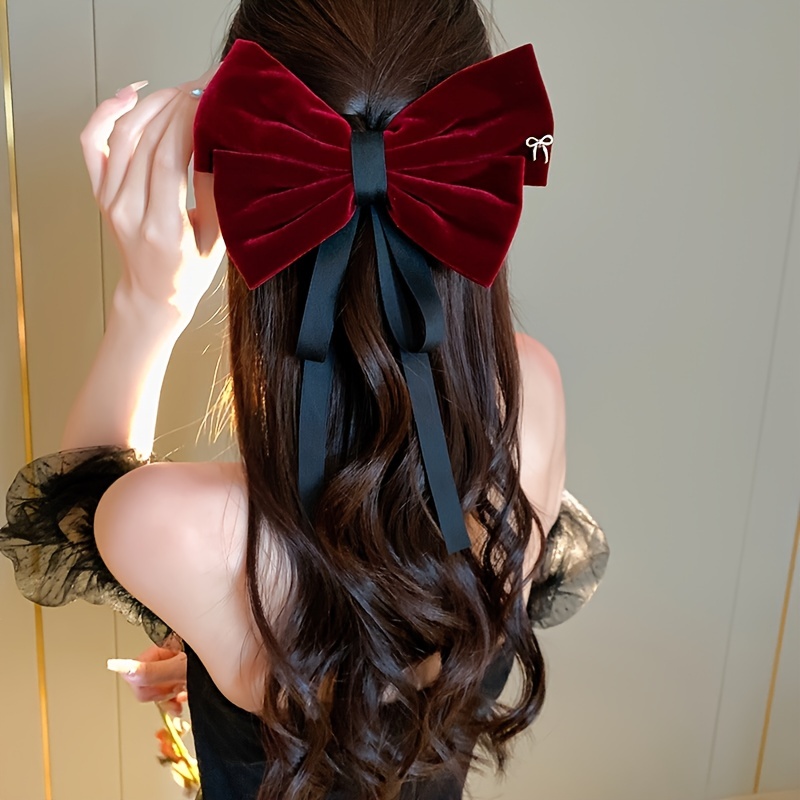 Lady Girls Organza Ribbon Satin Bow Hair Clip Hairpin Hair Accessory Lolita  Cute