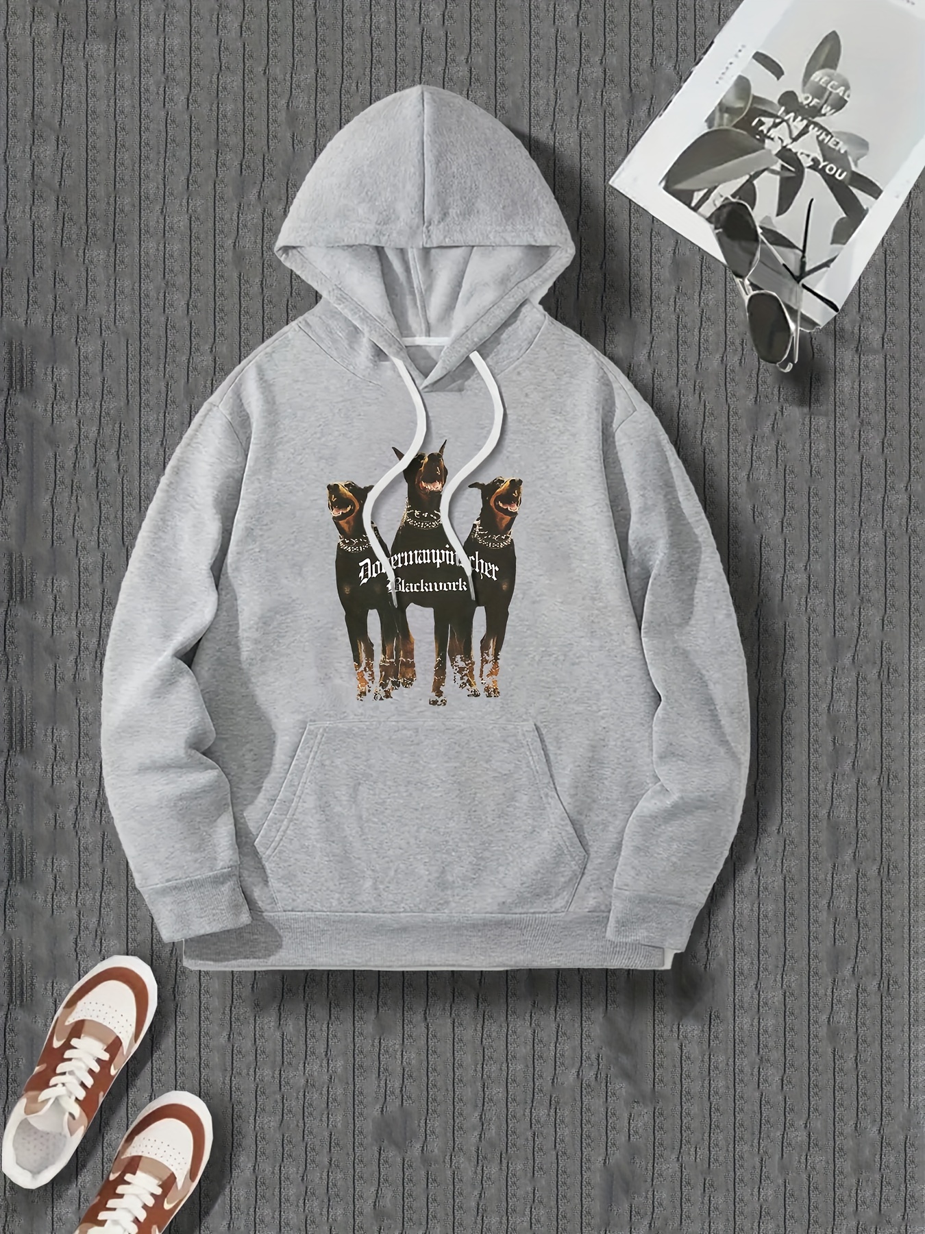 Sweat À Capuche Imprimé À Motif Despace De Chien De Style De