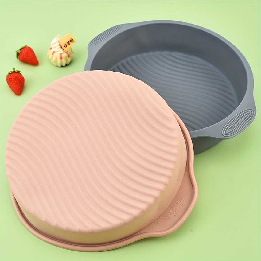 9 Inches Big Round Silicone Cake Pans Cake Baking Mold Flexible Baking DIY  Tray