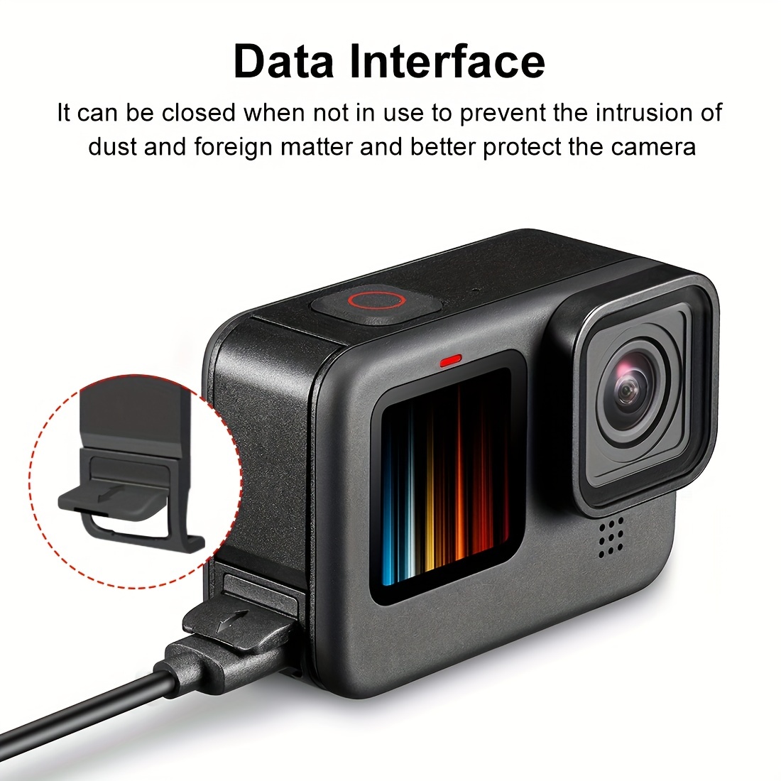 Couvercle de batterie de remplacement pour Gopro Hero 10/9 noir, accessoire  Vlog de porte latérale d'alimentation USB pour une caméra d'action gopro -  K&F Concept