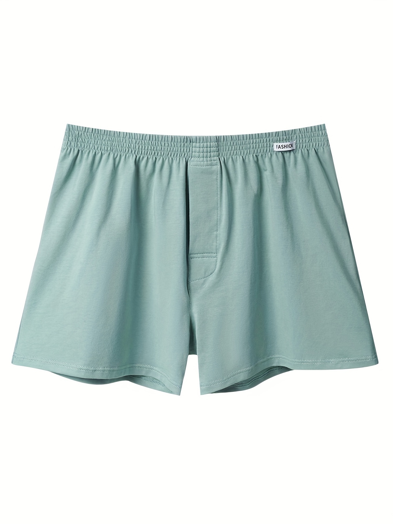 Men's Casual Plain Color Boxer Briefs Shorts Breathable - Temu Canada