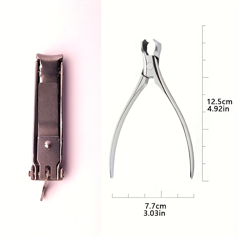 Portable Stainless Steel Nail Clippers for Thick Nails, Manicure Tool