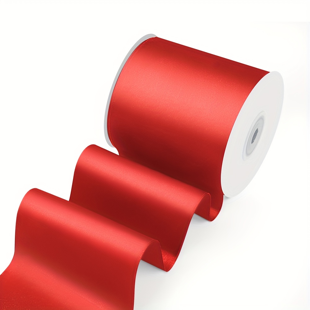 White Satin Ribbon 3 Inch 25 Yard Roll for Gift Wrapping, Weddings