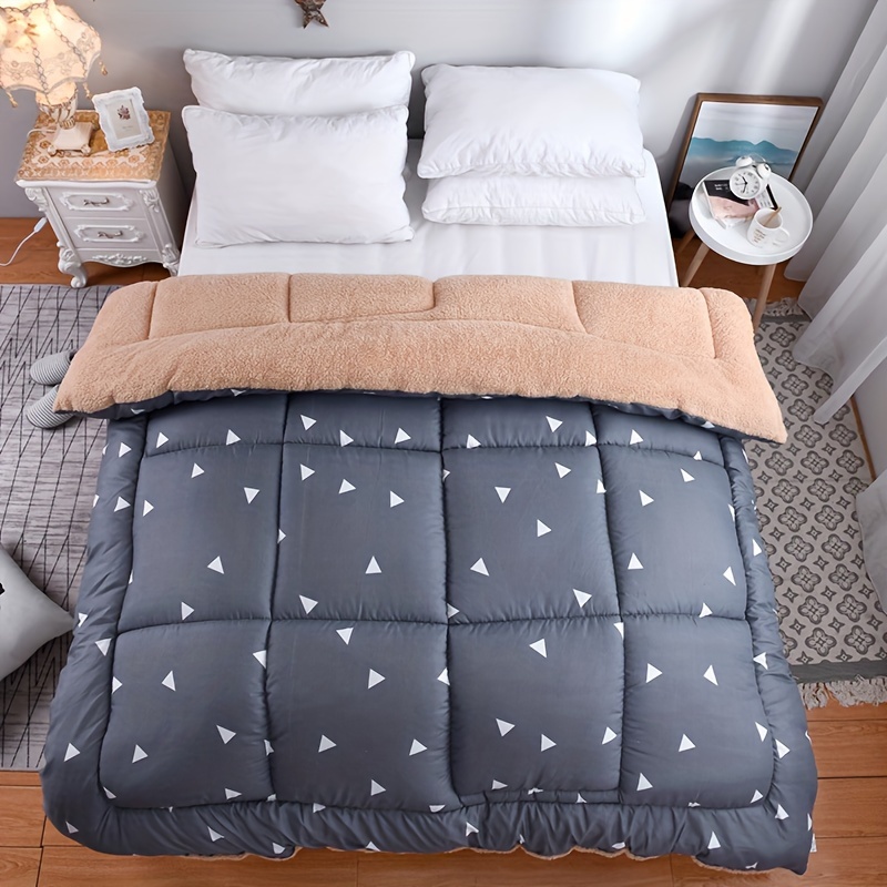 Print Quilted Comforter Insert All Season Ultra Soft Breathable