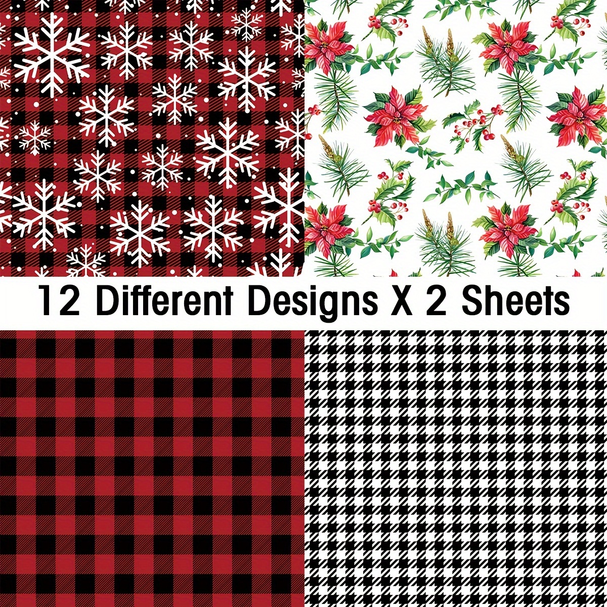 WHITE BUFFALO PLAID - 12x12 Patterned Cardstock - Carta Bella