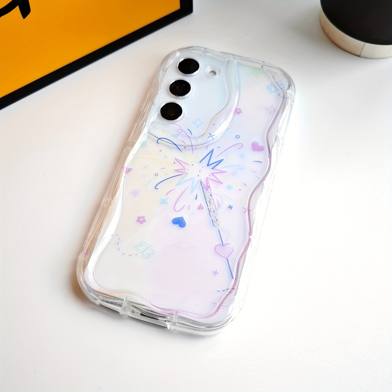 Cute Rainbow Laser Phone Case Galaxy S23 Ultra Plus - Temu