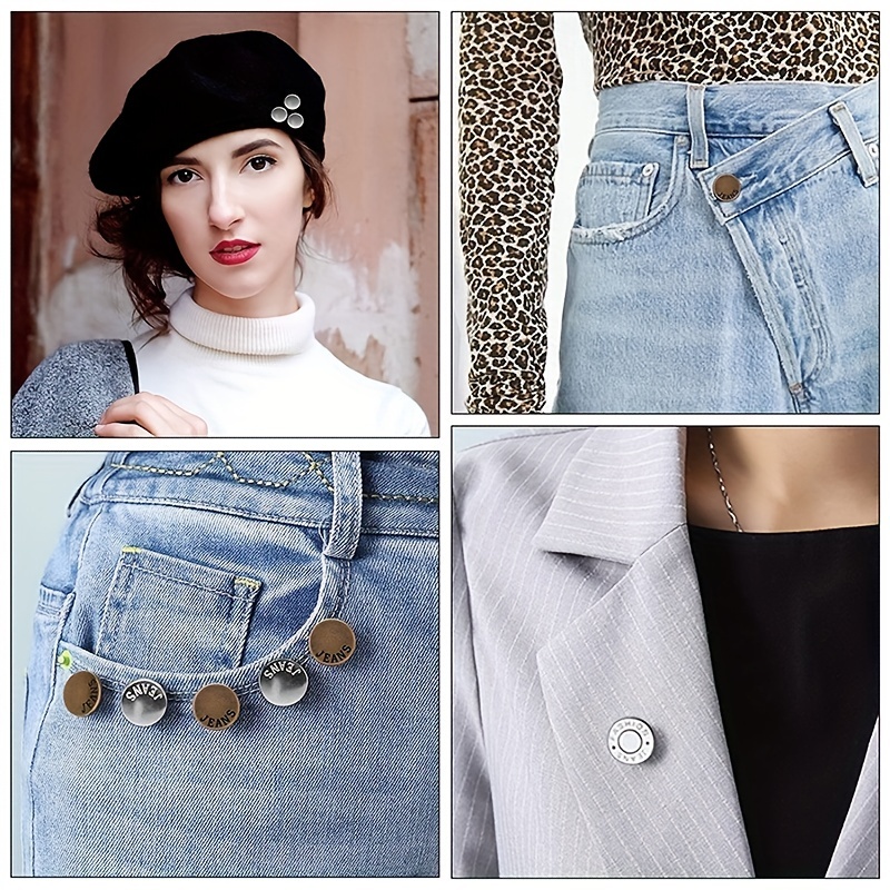 Épingles à boutons réglables pour jeans, ajustement parfait, serrage  instantané de la taille, pas de clip de couture, 1 pièce