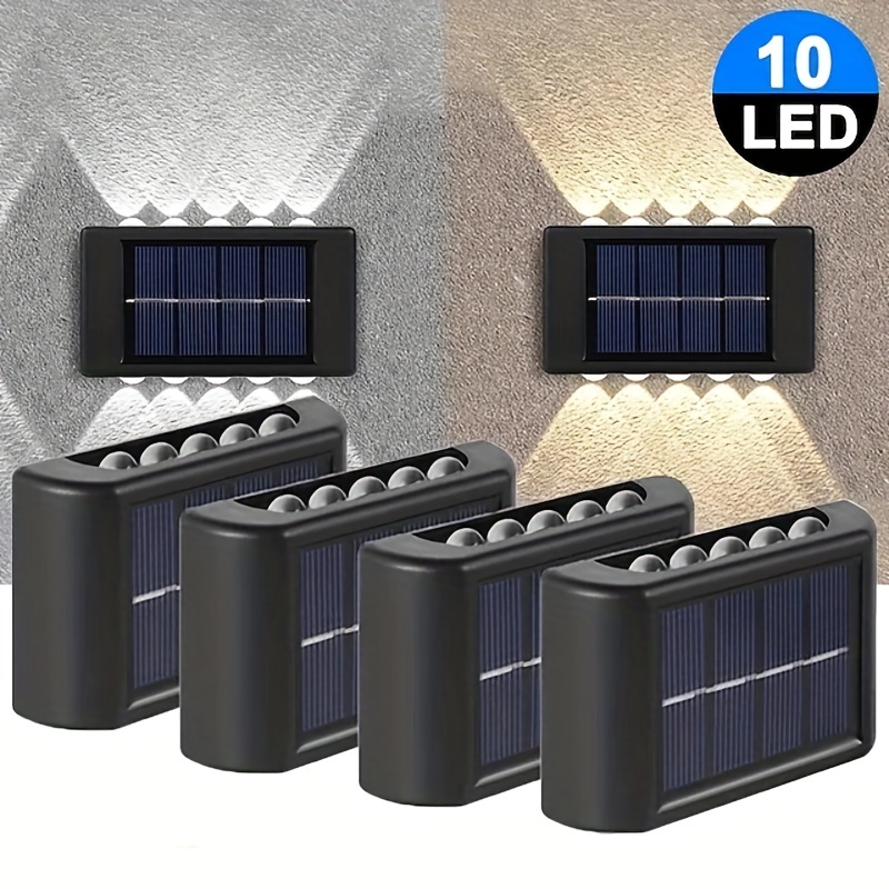 1/2/4 Pack 10led Foco Solar Exterior Cambio Color [7 Modos] - Temu Chile