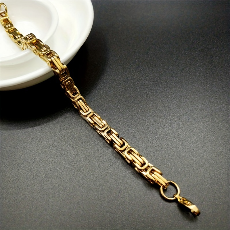 Titanium Steel Biker Bracelet Paperclip Hip hop Bracelet