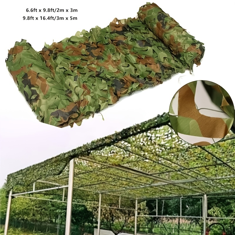  Red de camuflaje con respaldo de malla, red de sombra de  camuflaje de la selva - (2 × 9.8 ft), red de camuflaje de caza militar,  verde de camuflaje para caza
