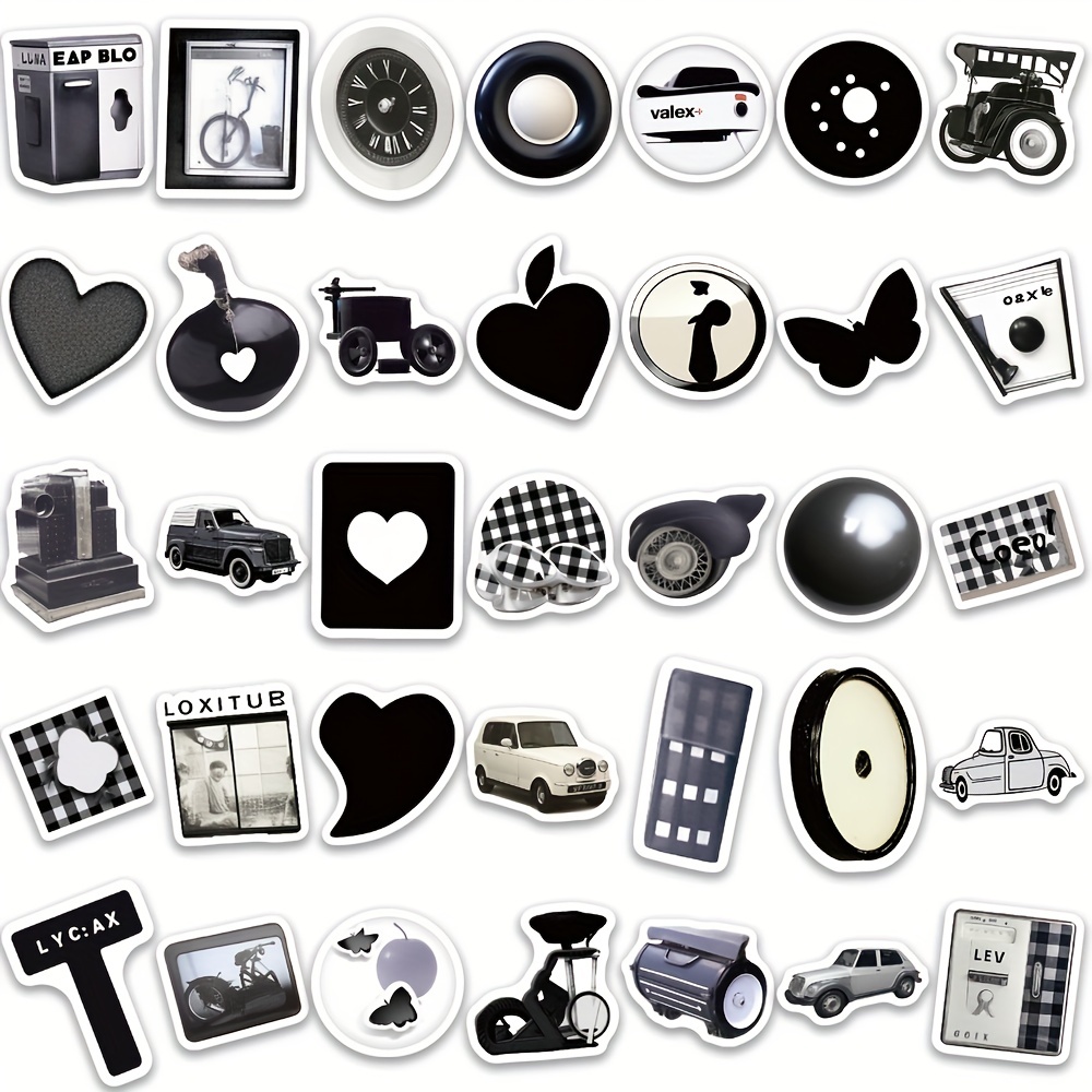 Grunge Monochrome Laptop stickers, Hobbies & Toys, Stationery