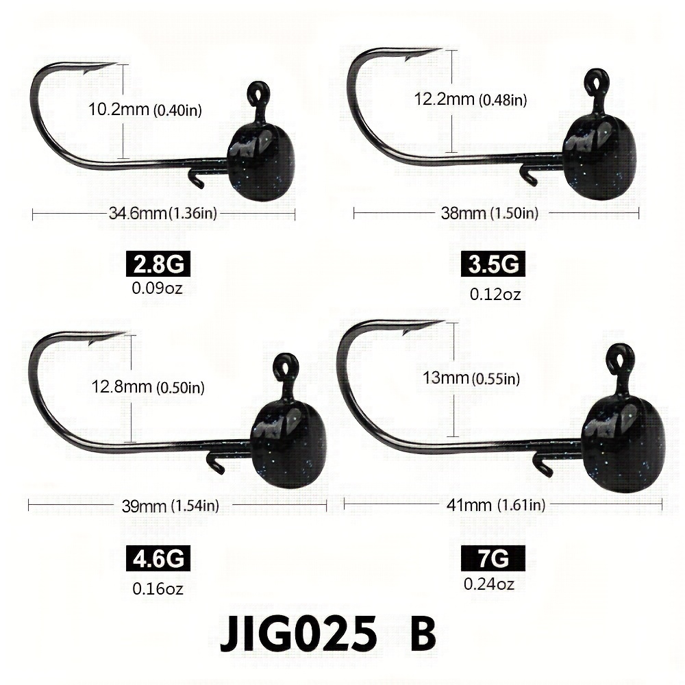 Ned Jig Head Hook Fishing Needle Ned Rig Mushroom Jigs Hooks - Temu