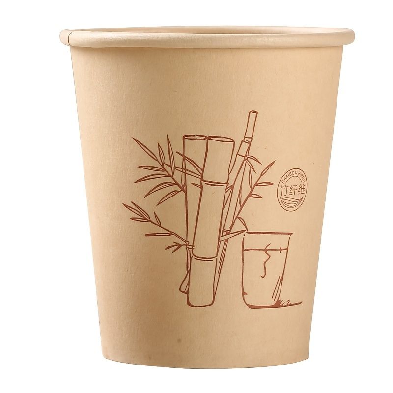 A Pack Of 50 Paper Cups Thickened And Hardened Bamboo Fiber Ounce Paper Cups  Household Business Disposable Paper Cups - Industrial  Scientific - Temu