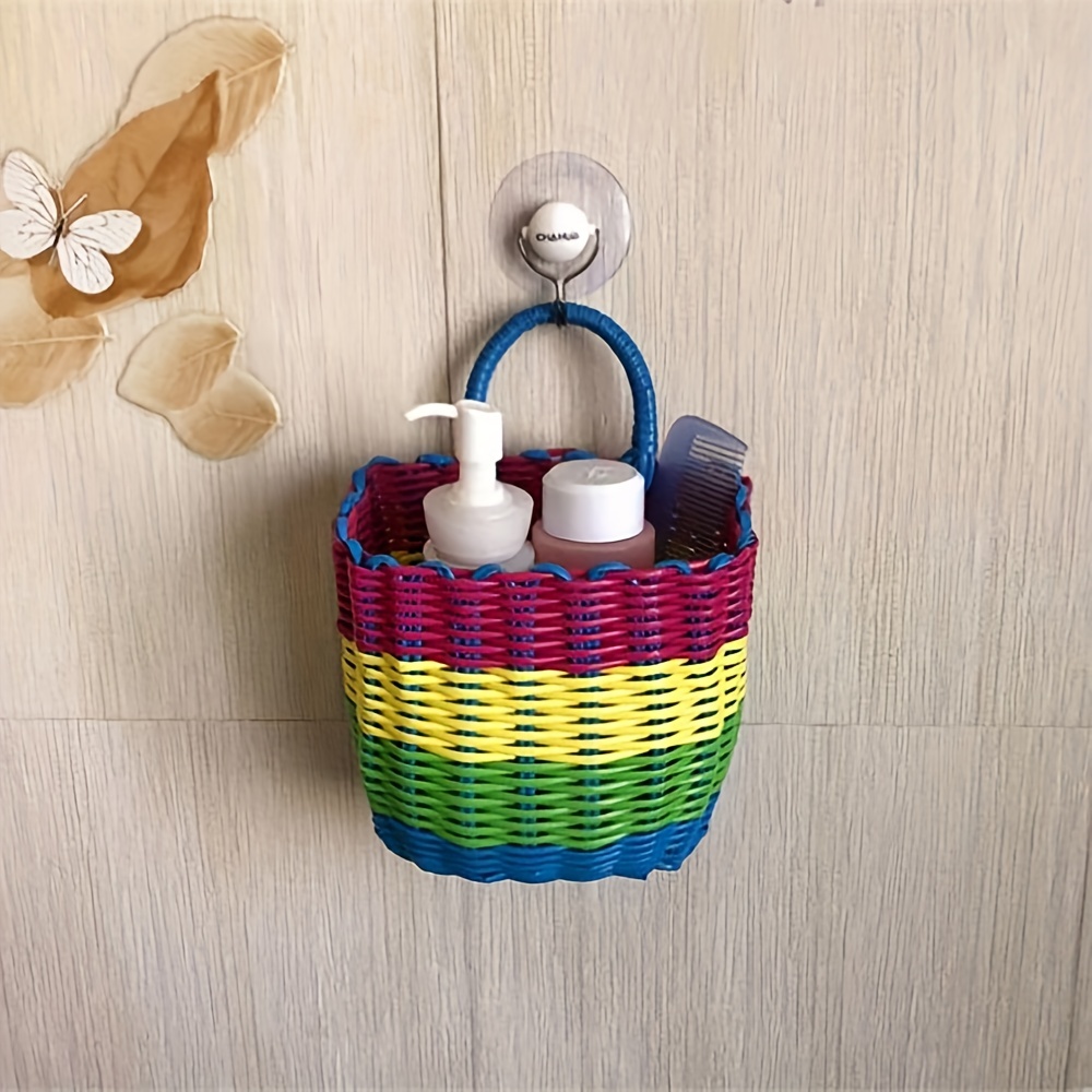 Bathroom Basket, Plastic Bath Basket, Storage Baskets With Handles,  Hand-held Shower Basket, Storage Basket For Bathroom - Temu