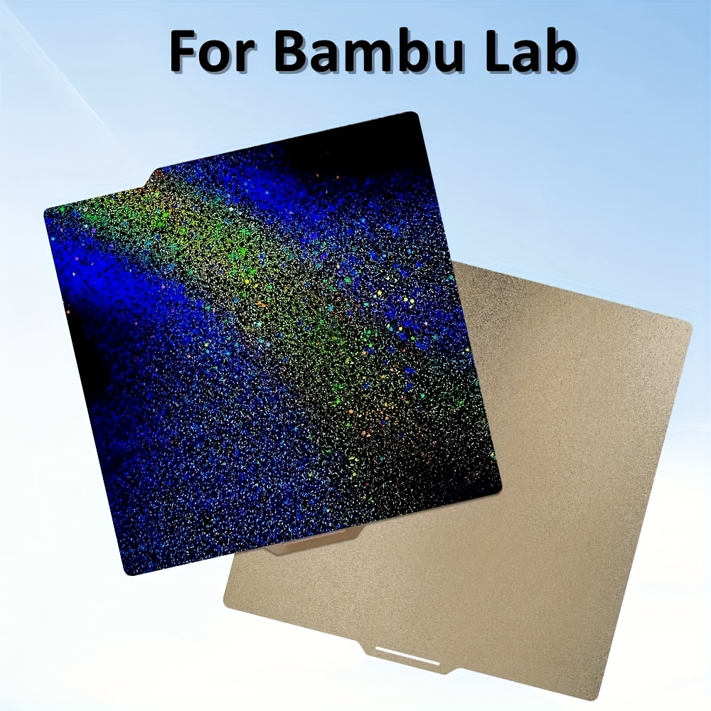 For Bambu Lab Build Plate x1 X1C Holographic Pey Sheet Pet Pei Texture  257x257 Peo Sheet For Bambulab P1P Lab Bamboo Heated Bed