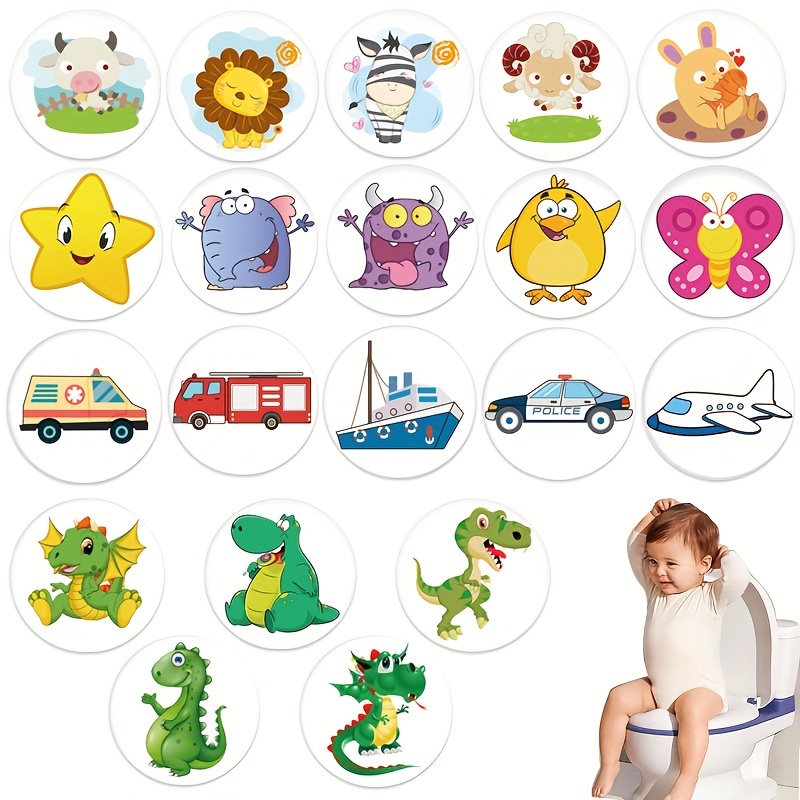 20 Sheets Of Potty Training Stickers, Reusable Potty Training Sticker,  Animals Potty Training Target Stickers, Color Changing Targets For Potty  Traini