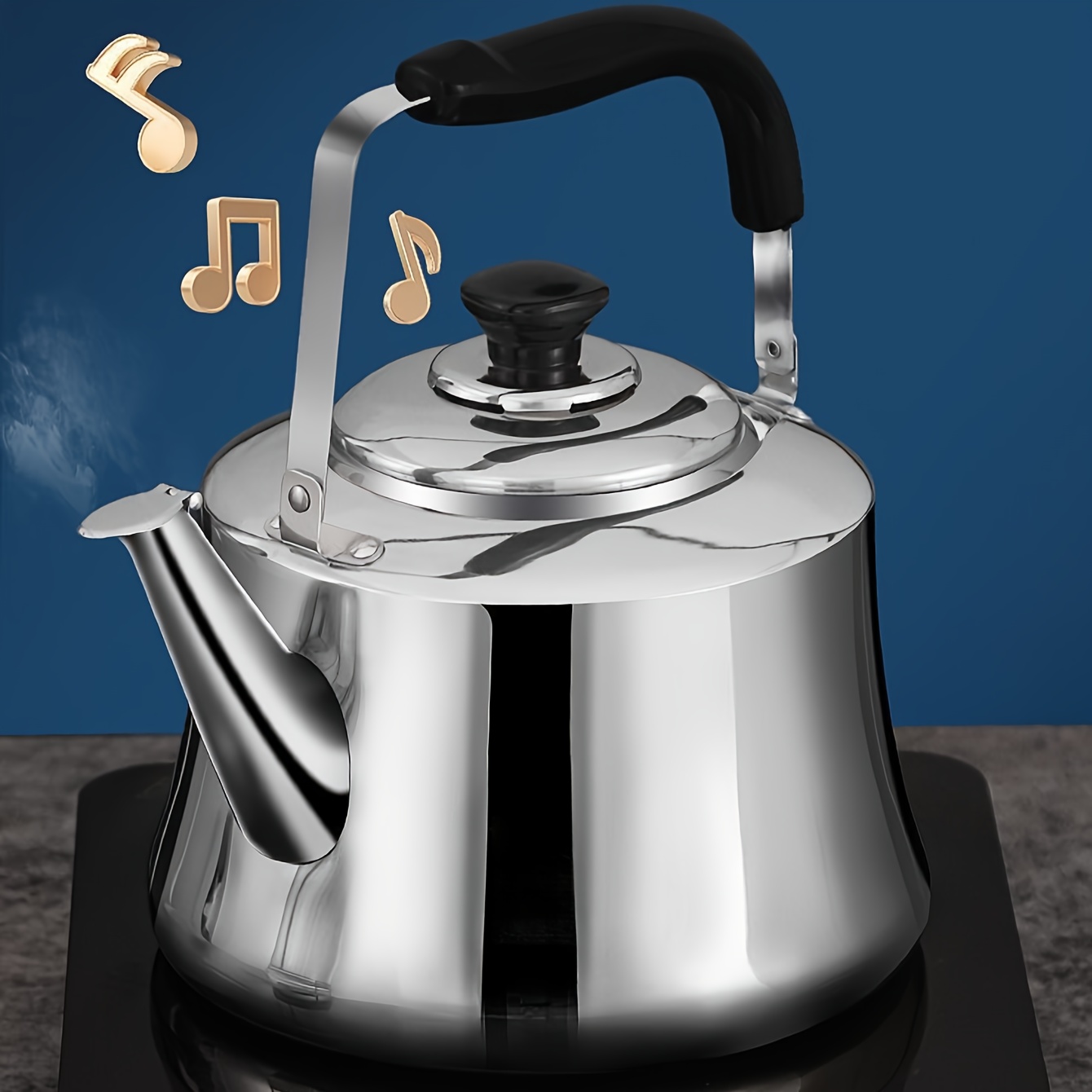 Whistle Tea Kettle For Stove Top, Stainless Steel Large Capacity