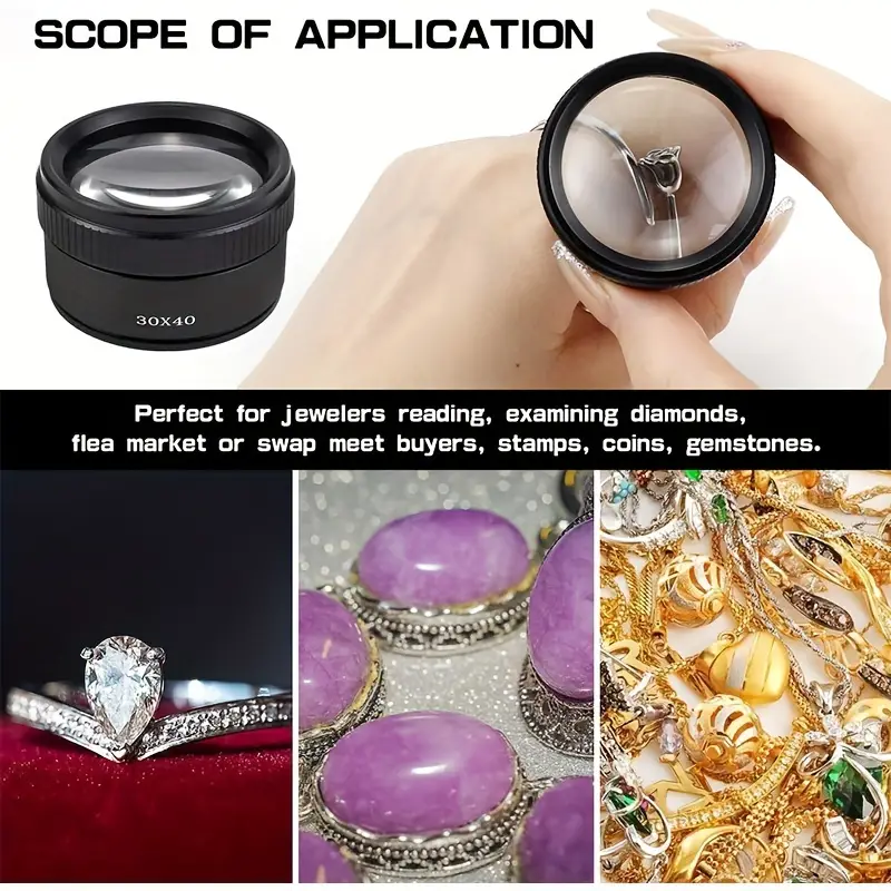 30x Professional Jewelry Magnifying Glass Optical Jewelry - Temu