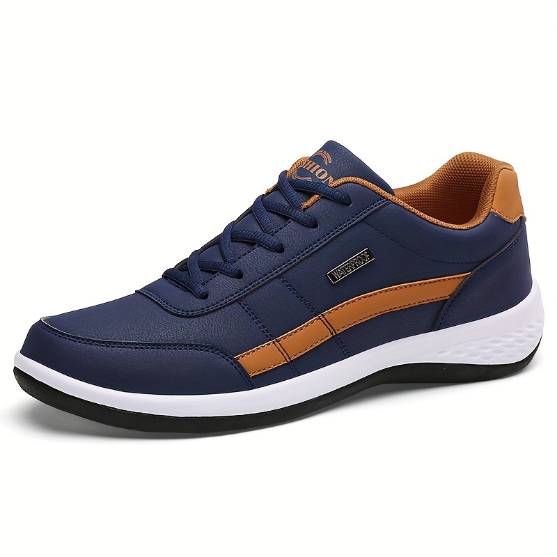 Mens Trendy Sneakers Comfy Non Slip Lace Up Soft Sole Shoes For