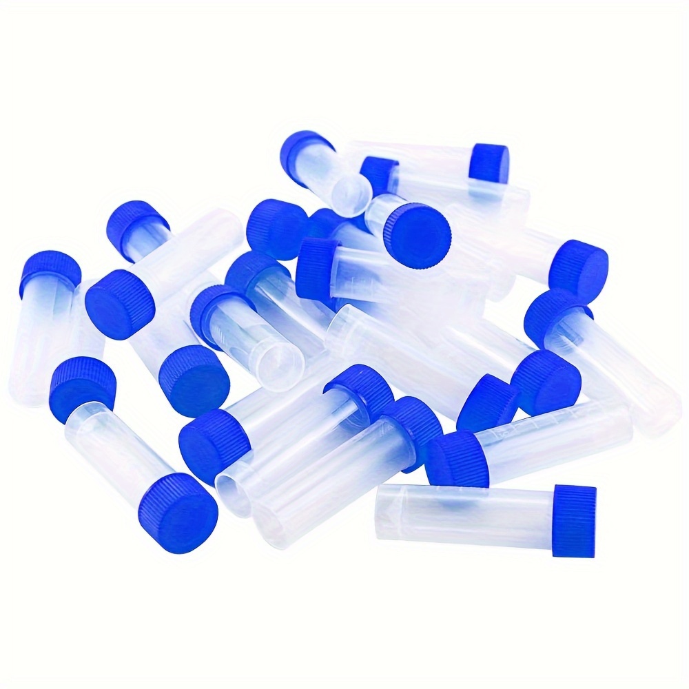 5/20/50PCS 5ml Plastic Sample Bottle Small Bottle Test Tube Mini Bottles  Storage Containers White