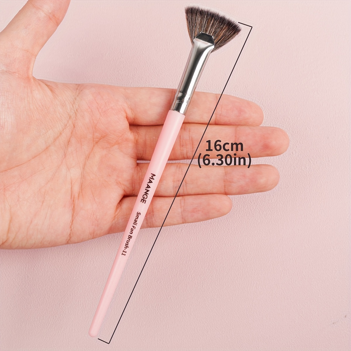 4pcs Small Fan-shaped Makeup Brush, Loose Powder Brush Set