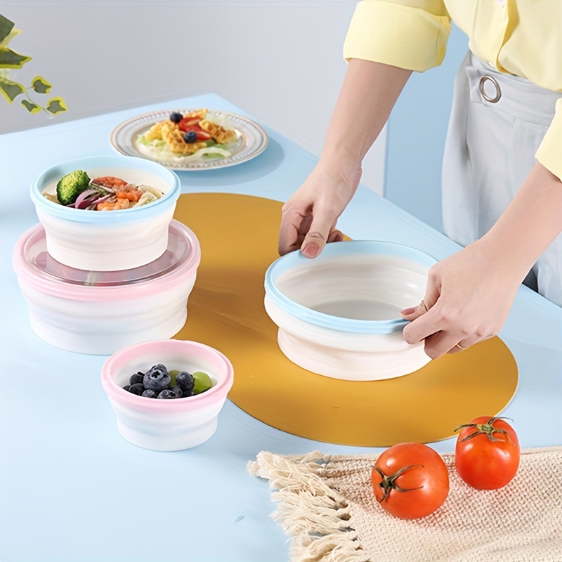 1pc Silicone Lunch Box Set Can Be Heated In Microwave Oven - Temu