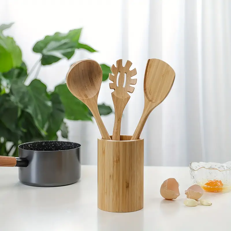 Utensil Sets Wood Wooden Spoons For Cooking Natural - Temu