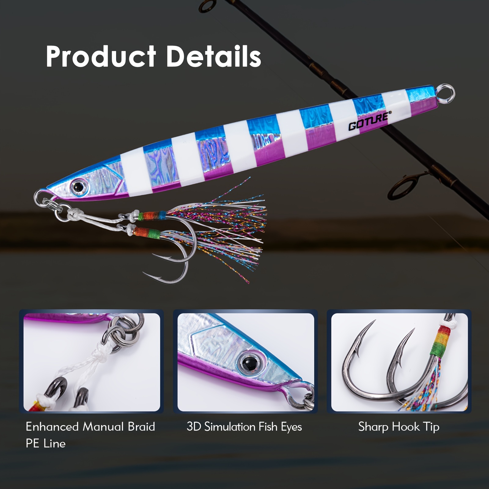 Saltwater Jigs Fishing Lures, Vertical Jig Speed Lead Jig Saltwater with  Assist Hook, Glow Stick Lead Jig for Tuna Salmon, Jig Lure 100g 150g 200g -  China Fishing Lure and Fishing Tackle