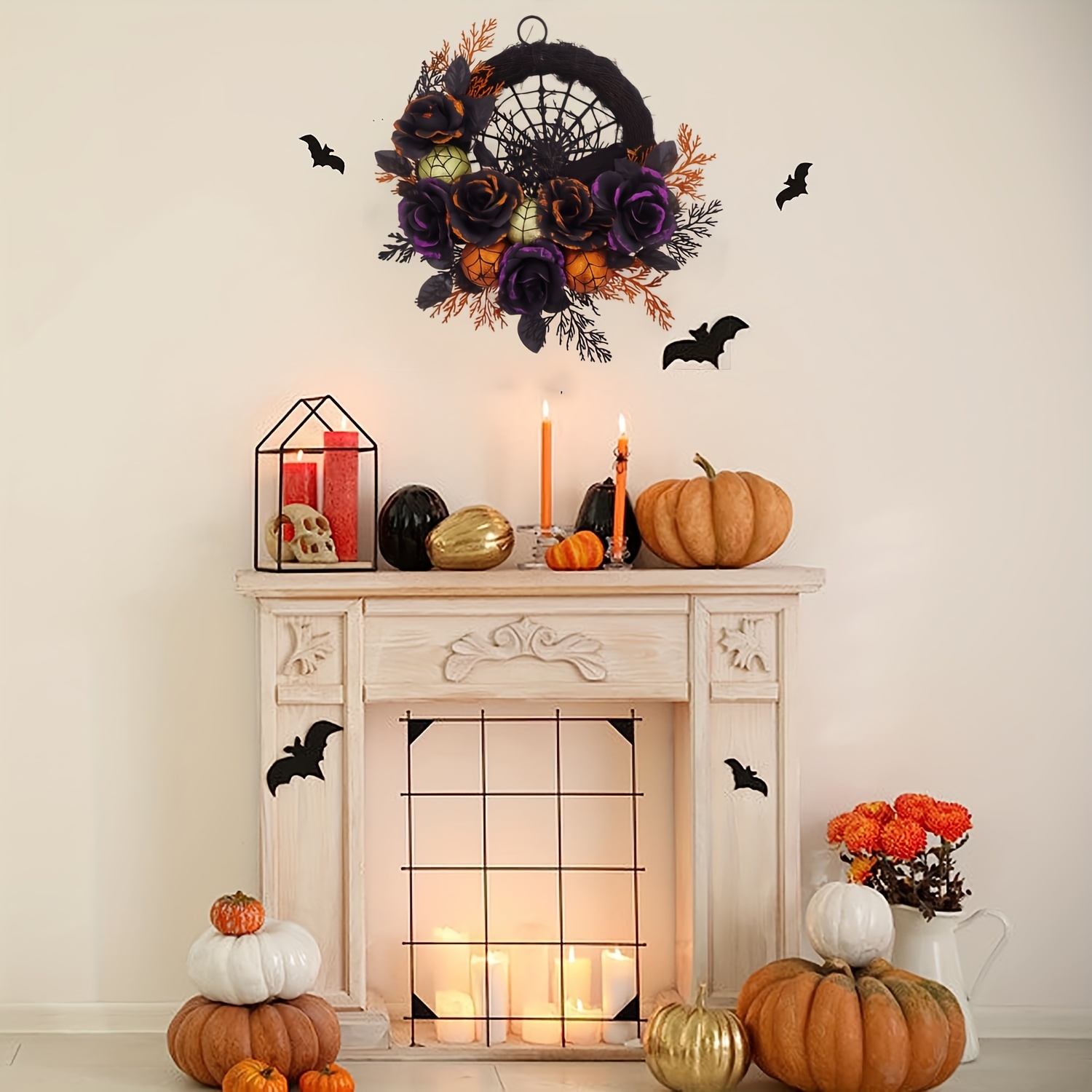 1pc Coronas Halloween Deco Puerta Delantera 13 Pulgadas - Temu