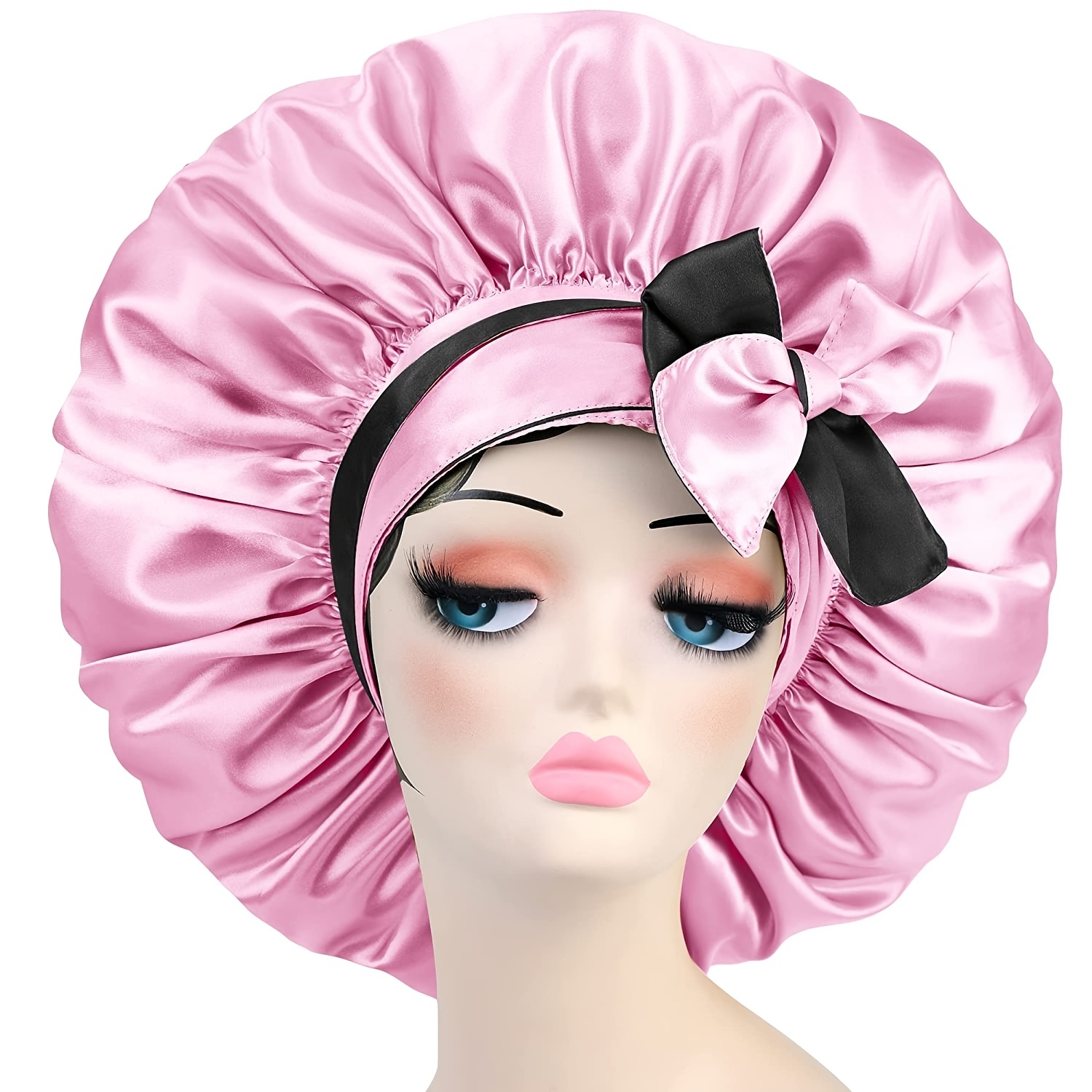 Silk Satin Hair Bonnet for Sleeping - Adjustable and Reversible