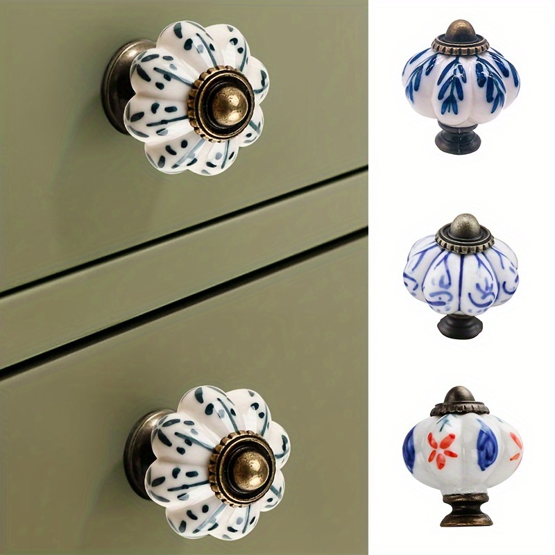 Antique Ceramic Knobs Vintage Ceramic Drawer Pulls Cupboard - Temu