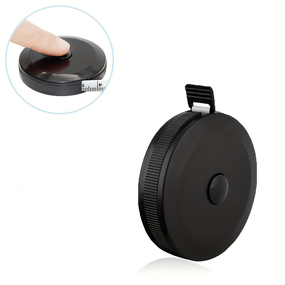 2 Meters Metric Inch Black Plastic Small Tape Measure Mini - Temu